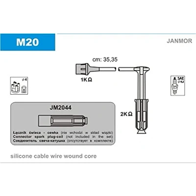 Imagen de JANMOR M20 Juego de Cables Encendido MERCEDES BENZ: Clase C Berlina, ML, CLK Coupé