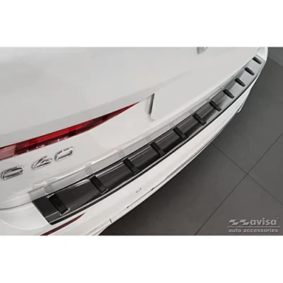 Imagen de Avisa Protector del Parachoques Trasero Inoxidable Negro Compatible con Volvo XC60 II 2017 2021 &amp; Facelift (Incl. R Design) &#039;Strong Edition&#039;