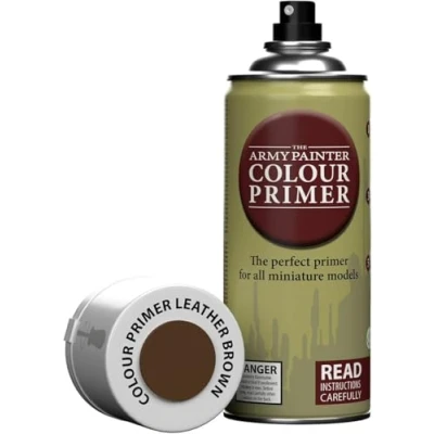 Imagen de The Army Painter, Colour Primer Leather Brown, 400 ml Pintura Modelismo Spray Marrón Cuero Imprimacion Plastico Miniaturas para Warhammer Figuras y D&amp;D Miniatures