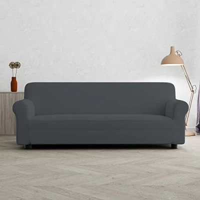 Imagen de Italian Bed Linen Funda para sofà Pretty, GIRS, 3 plazas, Tela, Gris Oscuro