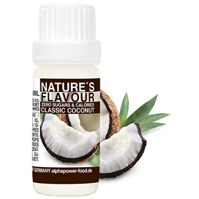 Imagen de ALPHAPOWER FOOD Aromas alimentarios por repostería y bebidas I 10ml Vegano, Coco 100% naturales con Sabor Premium saborizante sin azucar Flavdrops, Flavor Drops liquida
