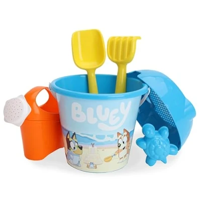 Imagen de Toyland® Bluey &amp; Bingo Juego de Cubo y Pala 6 Piezas con regadera Juegos Arena Agua Juguetes Playa