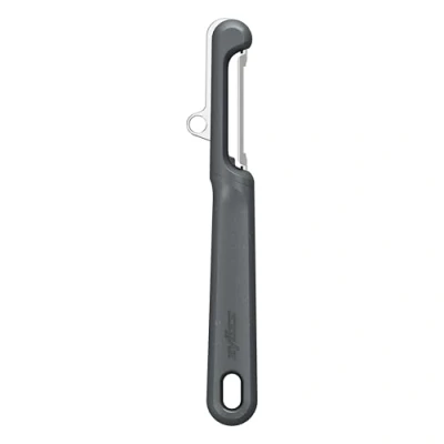 Imagen de Zyliss pelador giratorio, extra afilado de patatas y verduras con agarre cómodo sostenible paja trigo, cubierta para seguridad, acero inoxidable, apto lavavajillas