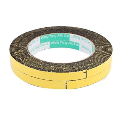 Imagen de sourcing map 2pcs 10 mm x 1 de una sola cara la cinta adhesiva a prueba golpes Auto espuma esponja 5M Longitud
