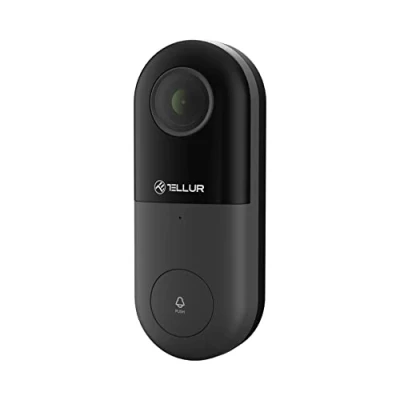 Imagen de TELLUR Smart Timbre con Video WiFi, Inalámbrico Alexa, Detección de Movimiento PIR, Resolución 1080p, Visión Nocturna, Audio Bidireccional, Compatible Google y Siri Shortcuts