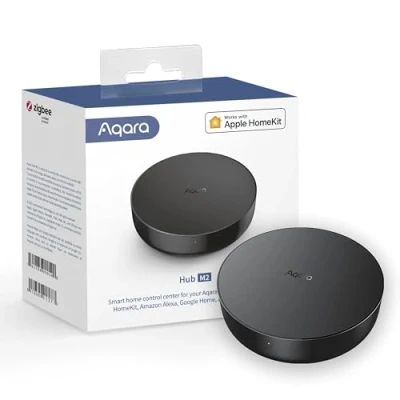 Imagen de Aqara Hub de Domótica M2 (Requiere Wi Fi 2,4 GHz), Puente Doméstico Inteligente para Sistema Alarma, Mando a Distancia Infrarrojo, Compatible con Alexa, Google Assistant, Apple HomeKit e IFTTT