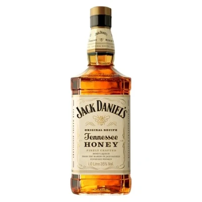 Imagen de Jack Daniel&#039;s Honey Whiskey, Combina Daniel’s Tennessee Whiskey y un Toque de Miel, Sabor Caramelo, 35% Vol. Alcohol, 1Litro
