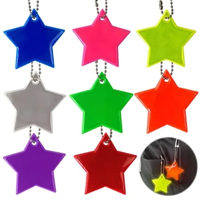 Imagen de ZWZNBL 8 colgantes reflectantes, reflectores de seguridad, 5,5 cm, colores, para ropa, mochilas, equipaje, cochecitos, sillas ruedas, ciclismo, caminatas