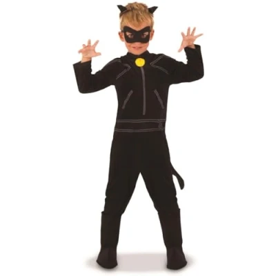 Imagen de Rubies Ladybug Disfraz de Cat Noir para niños, talla 7 8 años ( 640904 L)