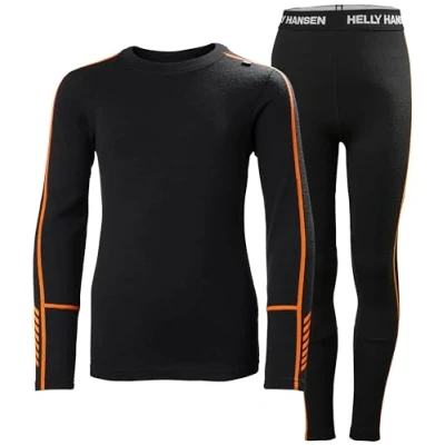 Imagen de Helly Hansen JR LIFA Midweight SET Calzoncillo largo para niños, Talla: 14a, Black