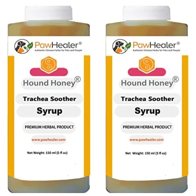 Imagen de PawHealer Remedio Jarabe Herbal de Miel Natural para los síntomas la tráquea colapsada (150 ml/Botella)