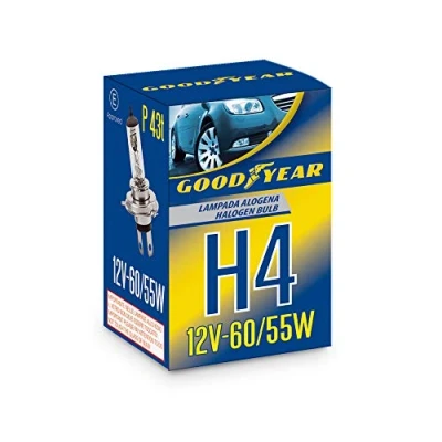Imagen de Good Year 77023 Bombillas Halógenas H4 Para Faros Delanteros 12 V, 55/60 W, 2 Unidades