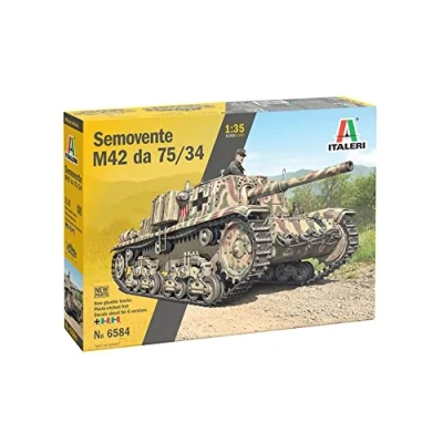Imagen de ITALERI 6584 Autopropulsado M42 de 75/34, Escala 1:35, Model Kit, Modelo Plástico para Montar, Modelismo, IT6584