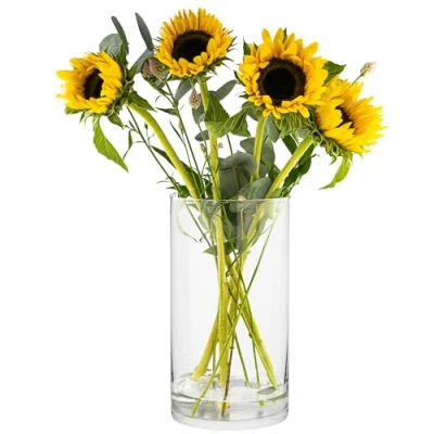 Imagen de TREND FOR HOME Jarrones Decorativos de Suelo 29 cm Cilindros para Decoracion Fiestas Mesas Modernos Florero Vidrio Jarrón Grande 4900 ml Ø 15.8 Magnolia