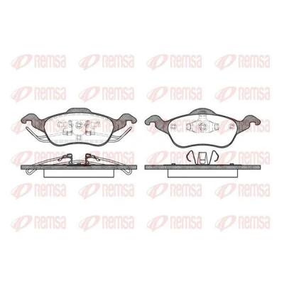 Imagen de REMSA 0691.00 Juego de pastillas freno Eje delantero con lámina adhesiva accesorios, muelle FORD: Focus Mk1 Hatchback, Berlina