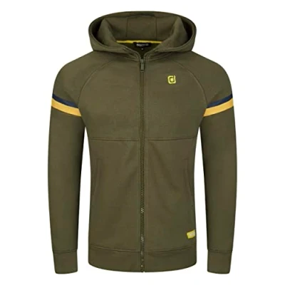 Imagen de riverso RIVDanilo Sudadera con Capucha para Hombre Cremallera y Capucha, Chaqueta algodón Negro, Gris, Azul, Rojo, Verde, Color Verde., S