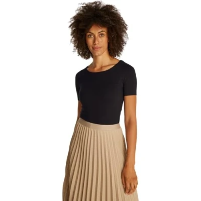 Imagen de Tommy Hilfiger SLIM Camiseta básica, Mujer, Talla: XXL, Black
