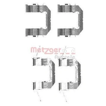 Imagen de METZGER 109 1722 Kit de accesorios, pastillas frenos NISSAN: Qashqai / Qashqai+2 I, NP300 Navara Pick up, Pathfinder 3, RENAULT: Koleos I