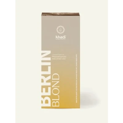 Imagen de khadi BERLIN BLOND tinte natural, tiñe tu cabello en un tono rubio ceniciento y fresco, color natural 100% vegetal, vegano, cosmética certificada, 100 g