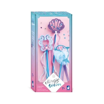 Imagen de Janod Magic Ocean 3 Varitas Sirena para Crear Actividad Manual Niños Manualidades Creativas con Cintas, Cuentas y Lentejuelas Mundo de la Magia Juego a Partir Años J09135
