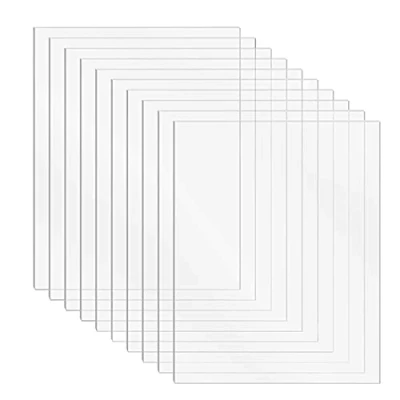 Imagen de DARENYI 10 discos acrílicos de vidrio acrílico 1 mm, placas acrílicas, plexiglás, transparentes, placa plástico transparente para marcos fotos, proyectos, pintura, etc. (25 x 20 cm)