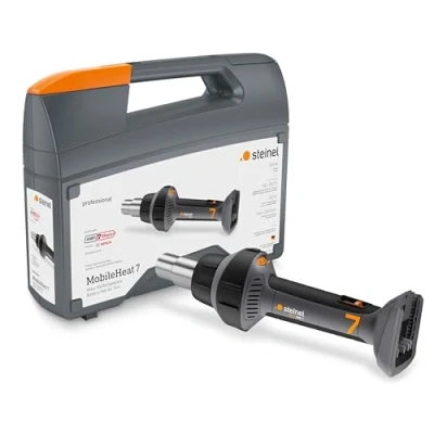 Imagen de Steinel MobileHeat MH 7, herramienta de aire caliente sin cable, AMPShare 18 V Pistola profesional, 150 550 C, 200 l/min (sin batería)
