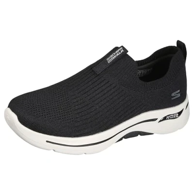 Imagen de Skechers Go Walk Arch Fit Iconic, Zapatillas Mujer, Black White, 38.5 EU