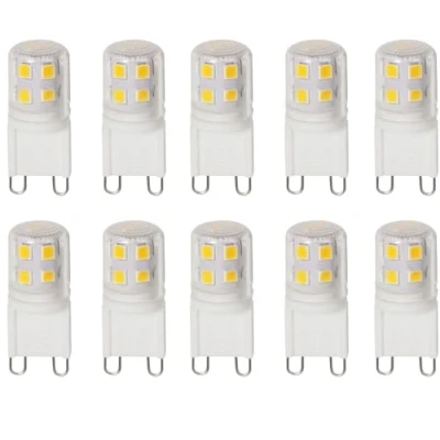 Imagen de WULUN bulbo LED G9 2w blanco frío 6000k, reemplazo de halógeno 20w 25w, luz no ajustable, base pin g9, ac220 240v, ángulo haz 360 , 10 paquetes