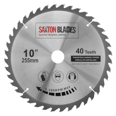 Imagen de TCT25540T Saxton TCTT Hoja de sierra circular madera para Bosch Makita Dewalt (255 mm x 30 40 mm)