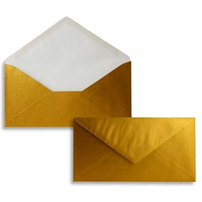 Imagen de FarbenFroh Sobres, 50 unidades, formato DL, 110 x 220 mm, cierre húmedo, sin ventana, ideales para tarjetas de invitación
