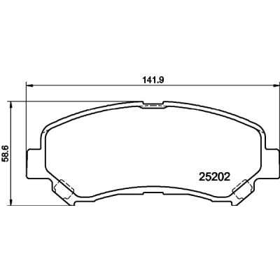 Imagen de HELLA 8DB 355 015 911 Juego de pastillas freno con contacto avisador desgaste accesorios NISSAN: Qashqai / Qashqai+2 I, Juke, X Trail