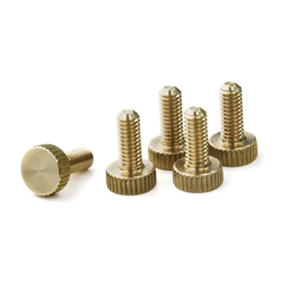 Imagen de Precisiongeek Tornillo para pulgar de latón M4 x 10 mm 5pz Tornillos ordenador