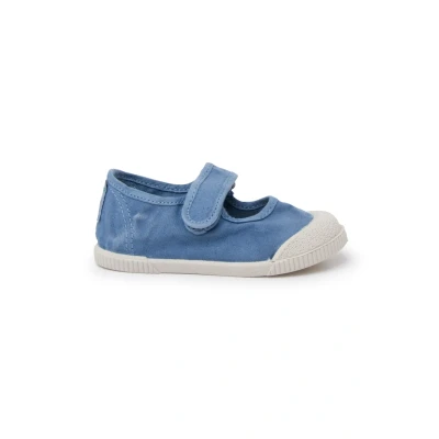 Imagen de Pisamonas Barefoot Lavada Zapatos de bebé para niños, Talla: 21, Azul francia