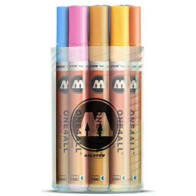 Imagen de Molotow One4All 227HS Lápices acrílicos (alta cobertura y permanentes, resistentes a los rayos UV, para casi todas las superficies), color multicolor 12 unidades