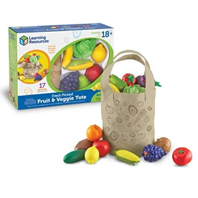 Imagen de Learning Resources Bolsa de la Compra con Frutas y Verduras recién recolectadas New Sprouts
