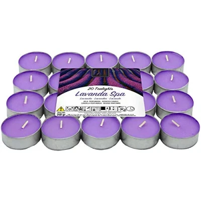Imagen de Velas de Té Aromáticas perfumadas 4 Horas combustión(Lavanda, 20 Velas)