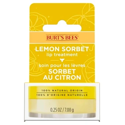 Imagen de Burt&#039;s Bees Mascarilla labial nutritiva sorbete de limón, tratamiento con aceite jojoba, 7,08 g