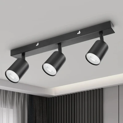 Imagen de Aigostar Lámpara de Techo Inteligente 3 Focos GU10 Compatible con Alexa Bluetooth Mesh, Plafón Foco LED Regulable Colores, Apliques Interior Ajustables y Giratorios para Dormitorio Cocina