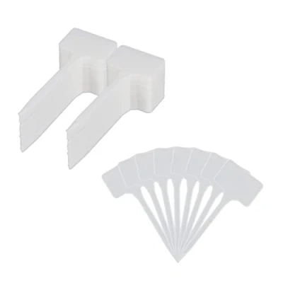 Imagen de Marcadores para plantas, Letreros, Macetero &amp; Cultivo, Plástico, 14,5x5,5 cm, 100 Uds., Blanco