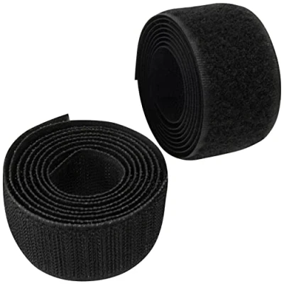 Imagen de AERZETIX C65958 Cinta/rollo de scratch 30mm 1 metro auto agarre organizador/sujetacables tira enganche bolsa prenda correa color: negro en poliamida y poliéster