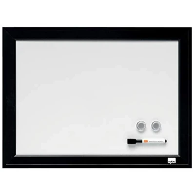 Imagen de Nobo Pizarra Magnética Pequeña con Marco Negro para la Pared de tu Casa u Oficina, Incluye Kit Montaje, y 585 x 430 mm, 1903785