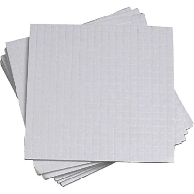 Imagen de Creativ 100263 Almohadillas adhesivas de espuma 3D para manualidades, tamaño 5 x 1 mm, 10 hojas, color blanco