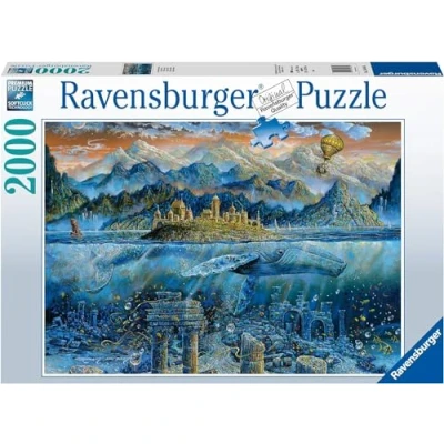 Imagen de Ravensburger Puzzle 2000 pièces Sage baleine Whale Adultos, Color Gris (16464)