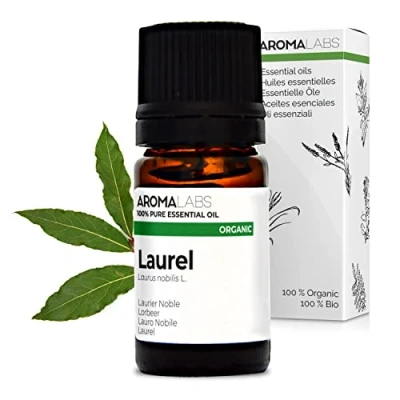 Imagen de BIO Aceite Esencial Laurel 5mL 100% Puro, Natural, Quimiotipado y Certificado AB Aroma Labs (Marca Francesa)