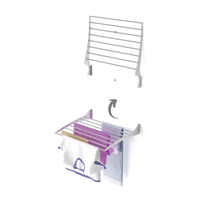 Imagen de foxydry Fold, tendedero de Pared Plegable, Ropa Plegable y retráctil para Interiores Exteriores, Aluminio Acero (1x, 60 cm)
