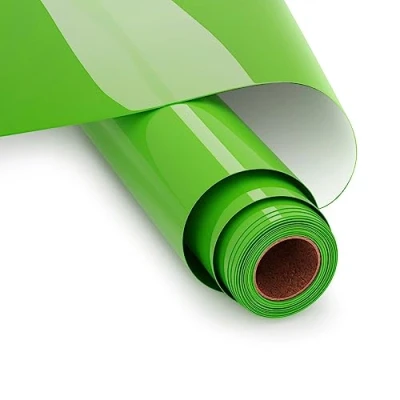 Imagen de Vinilo Textil Termoadhesivo,Verde HTV Película de 30 x 365 cm Rollo Transferencia Calor Vinilo, Termoadhesivo para Cricut y Silhouette Cameo (Verde)