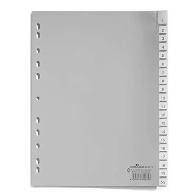 Imagen de Durable 644310 Registro de carpeta PP (en blanco, para A4) 20 hojas, gris