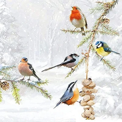 Imagen de Ambiente Servilletas de papel para almuerzo/fiesta/ca. 33 x cm Todos juntos Navidad Ideal como regalo y decoración