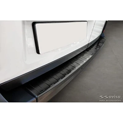 Imagen de Avisa Protector del Parachoques Trasero Inoxidable Negro Compatible con Volkswagen Crafter &amp; Man TGE 2017 &#039;Ribs&#039; (&#039;XL&#039; Version)
