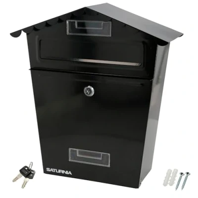 Imagen de WOLFPACK LINEA PROFESIONAL 03081225 Buzon Jardín House Negro 125 x 330 65 mm, Multicolor